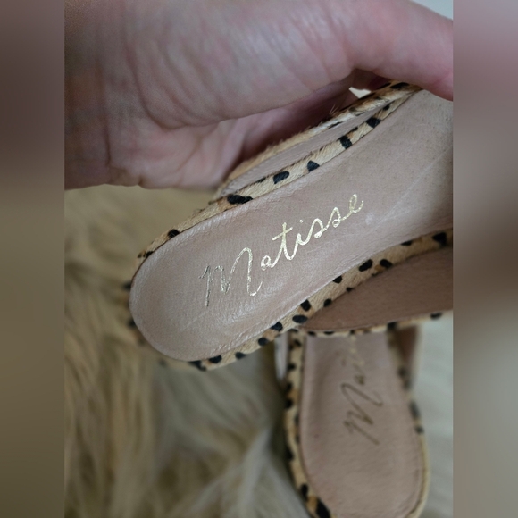Matisse real leather leopard Print Mules classic | size 8.5 - Picture 6 of 9